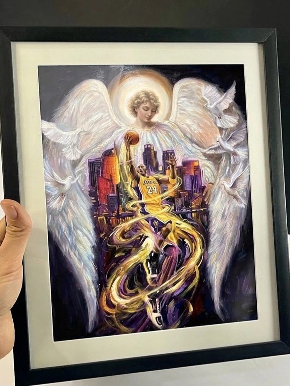 Tribute Print – Kobe Bryant “Heavenly Ascension” , Black Mamba legacy